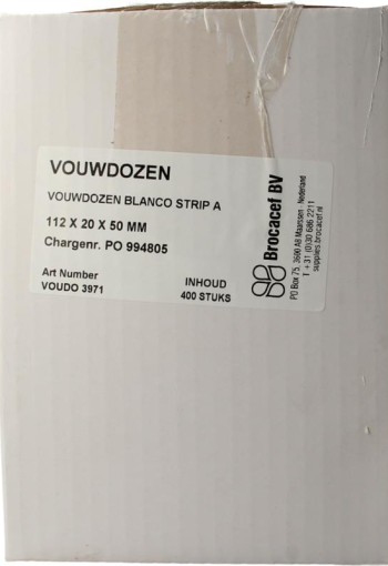 Blockland Vouwdoos blanko strip A 112 x 20 x 50mm (400 Stuks)