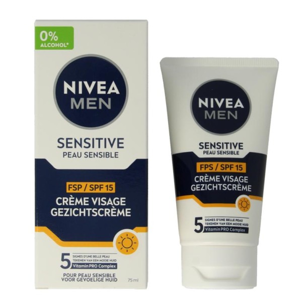 Nivea Men sensitive moistuizer SPF15 (75 Milliliter)