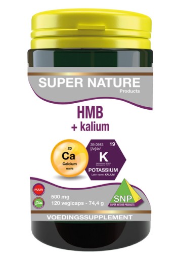 SNP HMB+ kalium 500mg puur (120 Vegetarische capsules)