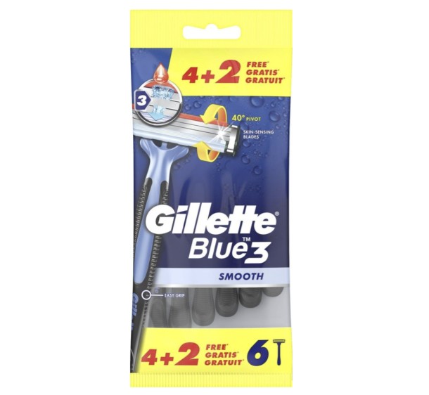 Gillette Blue Wegwerpmesjes ( 4 +2 ) smooth