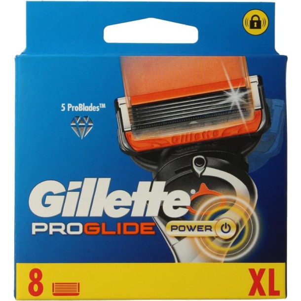 Gillette Fusion pro glide power mesjes (8 Stuks)