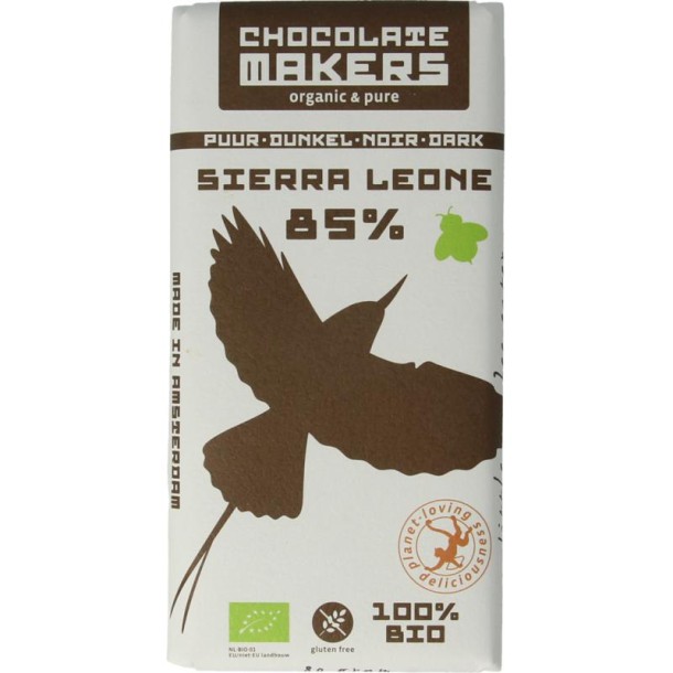 Chocolatemakers Little bee eater 85% puur bio (80 Gram)