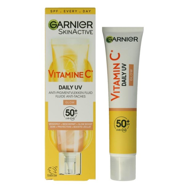 Garnier SkinActive vitamine C glowy UV fluid SPF50+ (40 Milliliter)