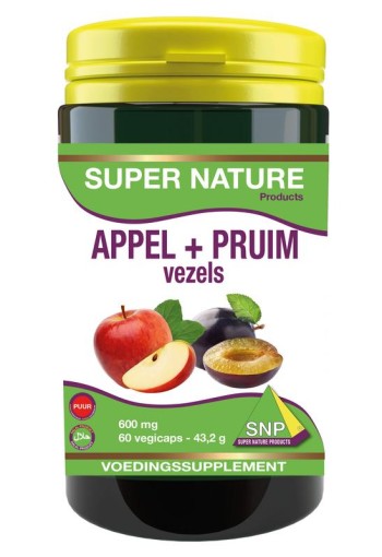SNP Appel pruim vezels 600 mg puur (60 Vegetarische capsules)