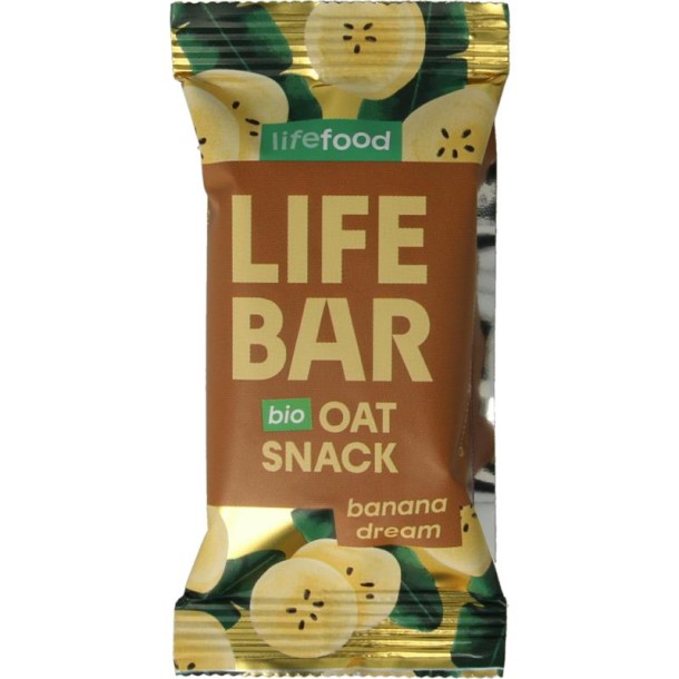 Lifefood Lifebar oatsnack banana dream bio (40 Gram)