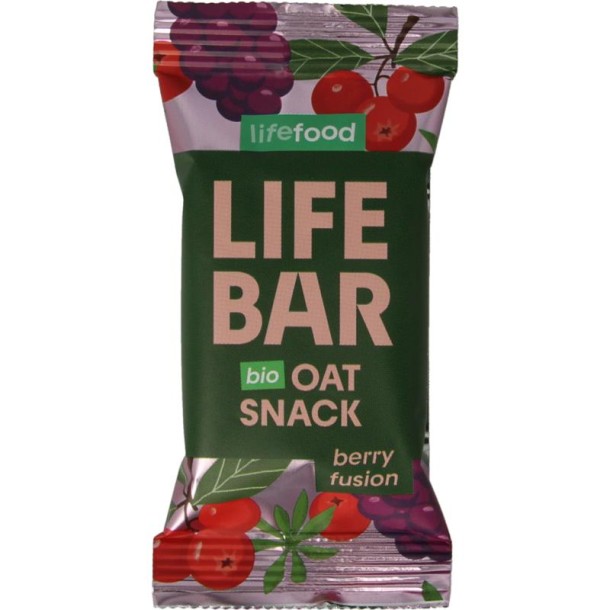 Lifefood Lifebar oatsnack berry fusion bio (40 Gram)