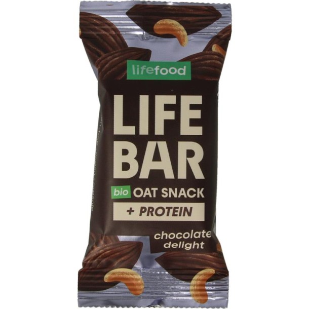 Lifefood Lifebar oatsnack proteine chocolate delight bio (40 Gram)