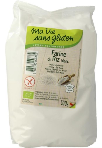 Ma Vie Sans Rijstmeel wit glutenvrij bio (500 Gram)