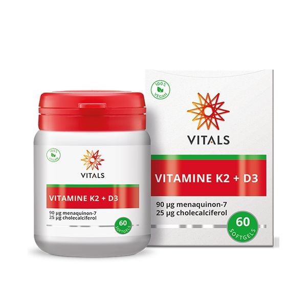 Vitals Vitamine K2 + D3 (60 Softgels)