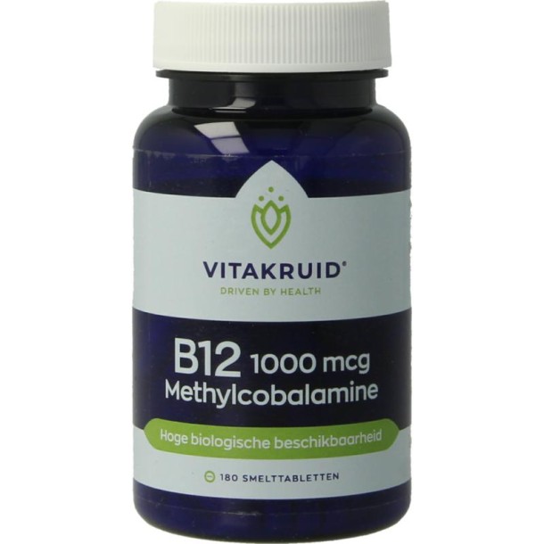 Vitakruid B12 1000 mcg methylcobalamine (180 Smelttabletten)