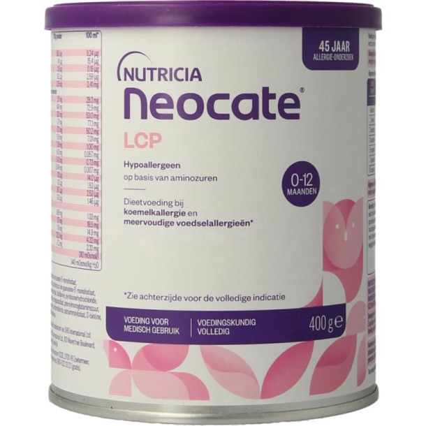 Neocate Dieetvoeding LCP (400 Gram)