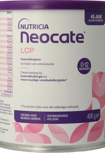 Neocate Dieetvoeding LCP (400 Gram)
