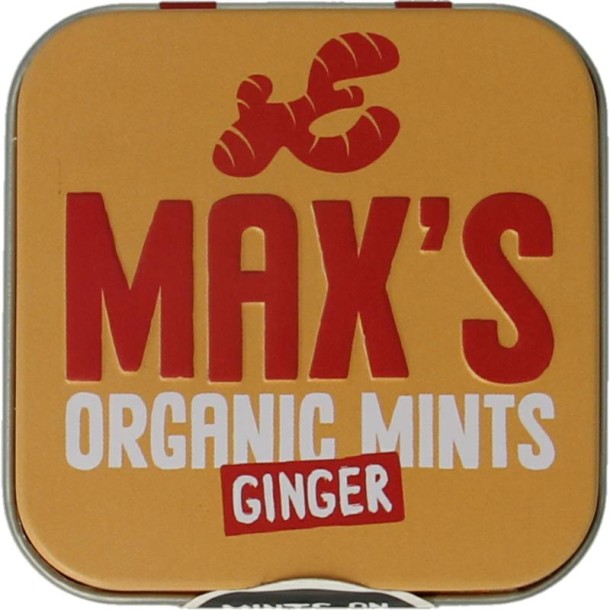 Max Mints Ginger blikje vierkant bio (35 Gram)