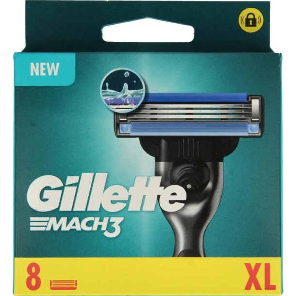 Gillette Mach3 base mesjes regular 8 Stuks