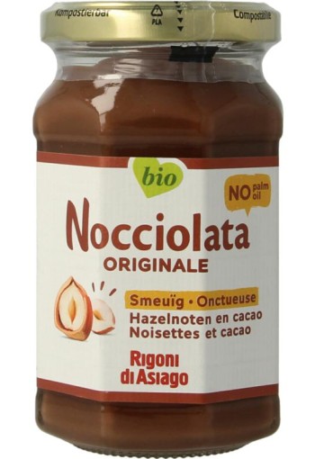 Nocciolata Chocolade hazelnootpasta bio (250 Gram)