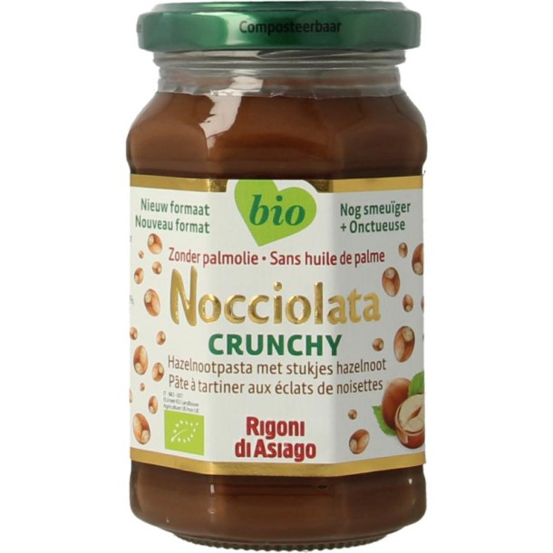 Nocciolata Hazelnootpasta crunchy bio (250 Gram)