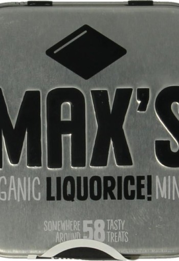 Max Mints Liquorice blikje vierkant bio (35 Gram)