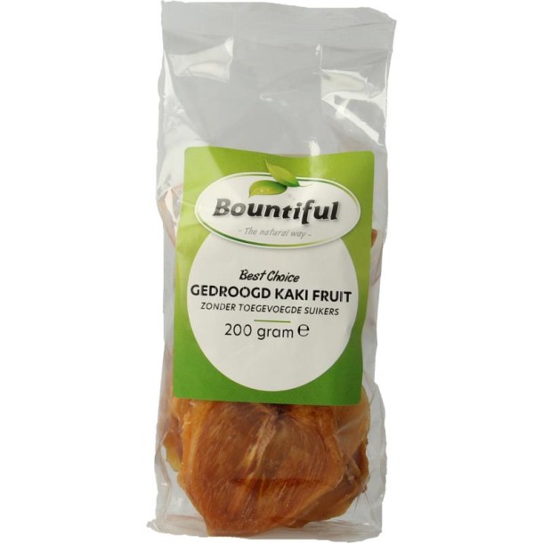 Bountiful Kaki fruit gedroogd zonder suiker (200 Gram)