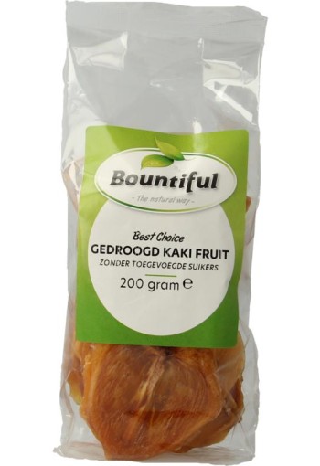 Bountiful Kaki fruit gedroogd zonder suiker (200 Gram)