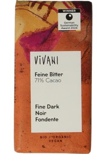 Vivani Chocolade minibars puur 71% bio (12,5 Gram)