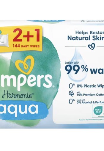 Pampers Aqua Pure Babydoekjes 144 stuks