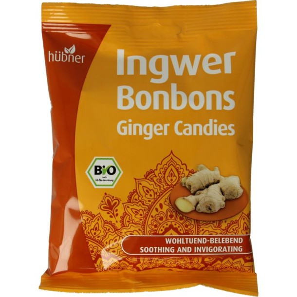 Hubner Gember bonbons bio (70 Gram)