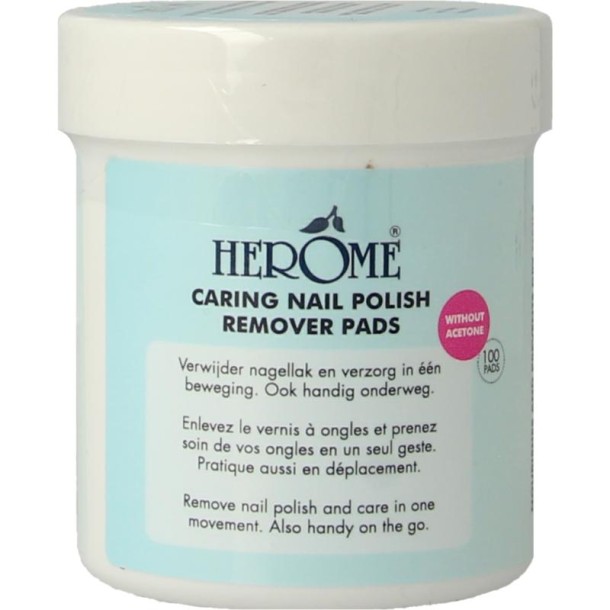 Herome Nagellak remover pads caring (100 Stuks)