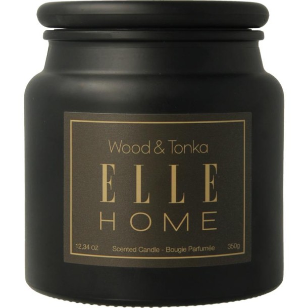 Elle Home Wood en tonka candle jar (350 Gram)