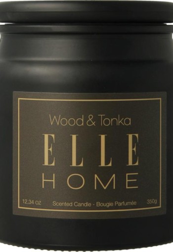 Elle Home Wood en tonka candle jar (350 Gram)