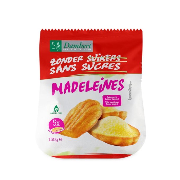 Damhert Madeleines zonder suiker (150 Gram)