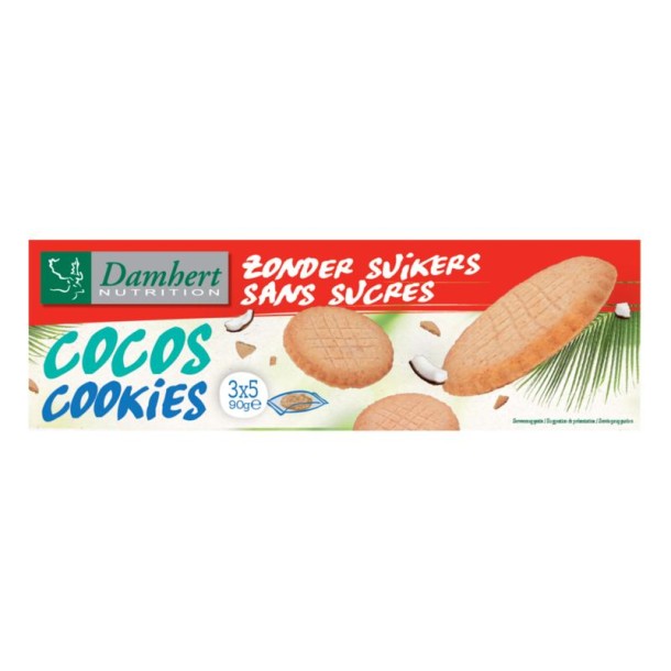 Damhert Cocos cookies zonder suikers (90 Gram)