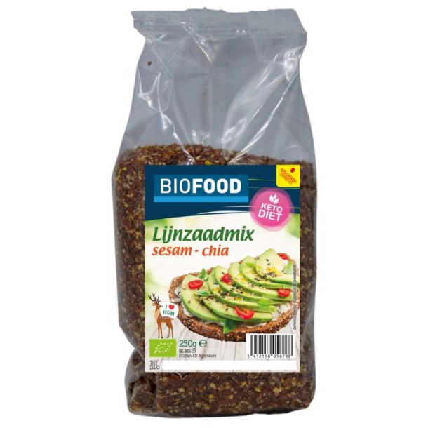 Biofood Lijnzaadmix sesam chia bio (250 Gram)