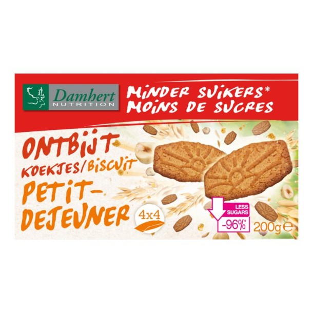 Damhert Ontbijtkoekjes minder suikers (200 Gram)