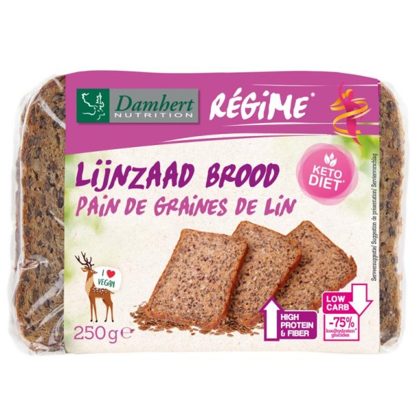 Damhert Lijnzaadbrood low carb (250 Gram)