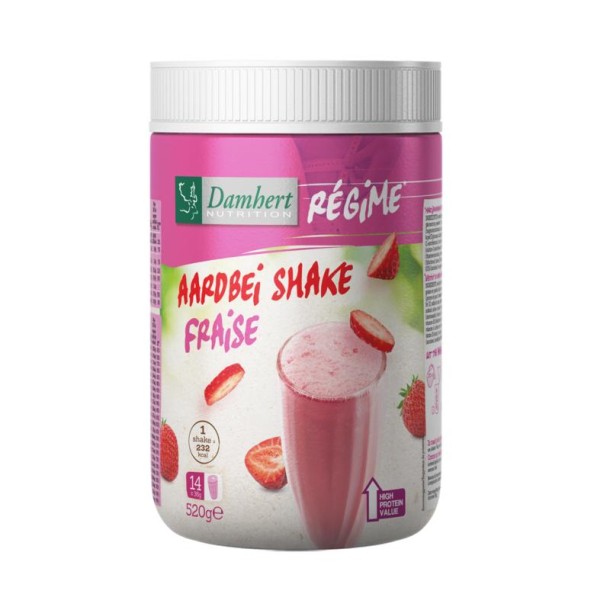 Damhert Regime maaltijd shake aardbei (520 Gram)