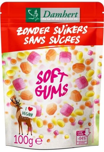 Damhert Soft gums vegan zonder suiker (100 Gram)