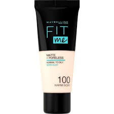 Maybelline New York Fit Me Matte + Poreless Foundation 100 Warm Ivory 30 ML