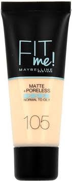 Maybelline New York Fit Me Matte + Poreless Foundation 105 Natural Ivory 30 ML