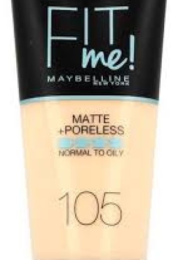 Maybelline New York Fit Me Matte + Poreless Foundation 105 Natural Ivory 30 ML