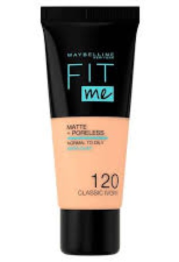 Maybelline New York Fit Me Matte + Poreless Foundation 120 Classic Ivory 30 ML