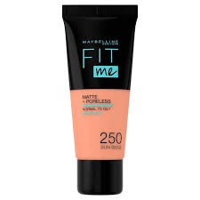 Maybelline New York Fit Me Matte + Poreless Foundation 250 Sun Beige 30 ML