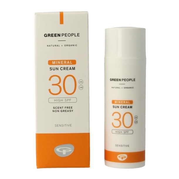 Green People Suncream scent free mineral SPF30 (50 Milliliter)