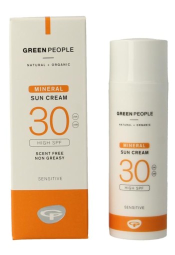 Green People Suncream scent free mineral SPF30 (50 Milliliter)