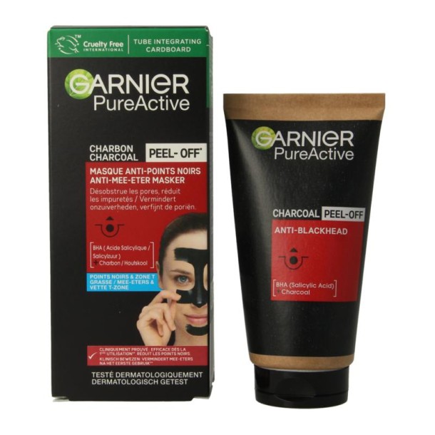 Garnier Pure active peel-off masker charcoal (50 Milliliter)