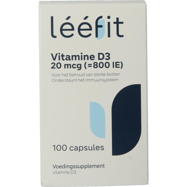 Leefit Vitamine D3 20mcg (100 Softgels)