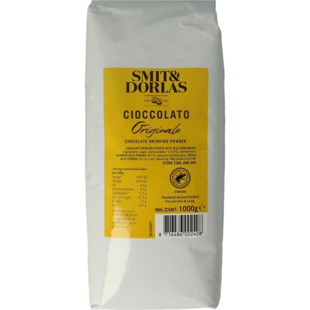 Smit & Dorlas Cioccolato cacao (1000 Gram)