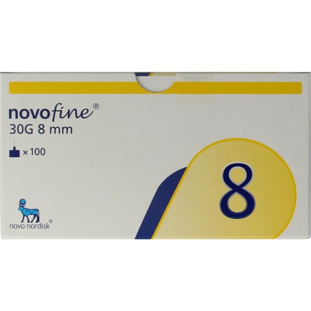 Novo Nordisk Novofine naalden 0.30 x 8 mm 30 gram (100 Stuks)