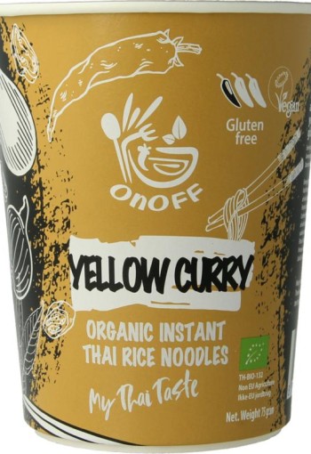 Onoff Instant noodlesoup yellow curry bio (75 Gram)