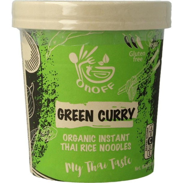 Onoff Instant noodlesoup green curry bio (75 Gram)