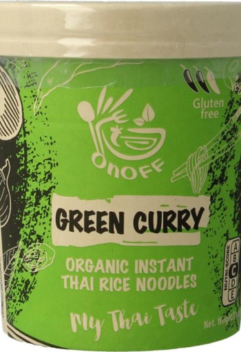 Onoff Instant noodlesoup green curry bio (75 Gram)